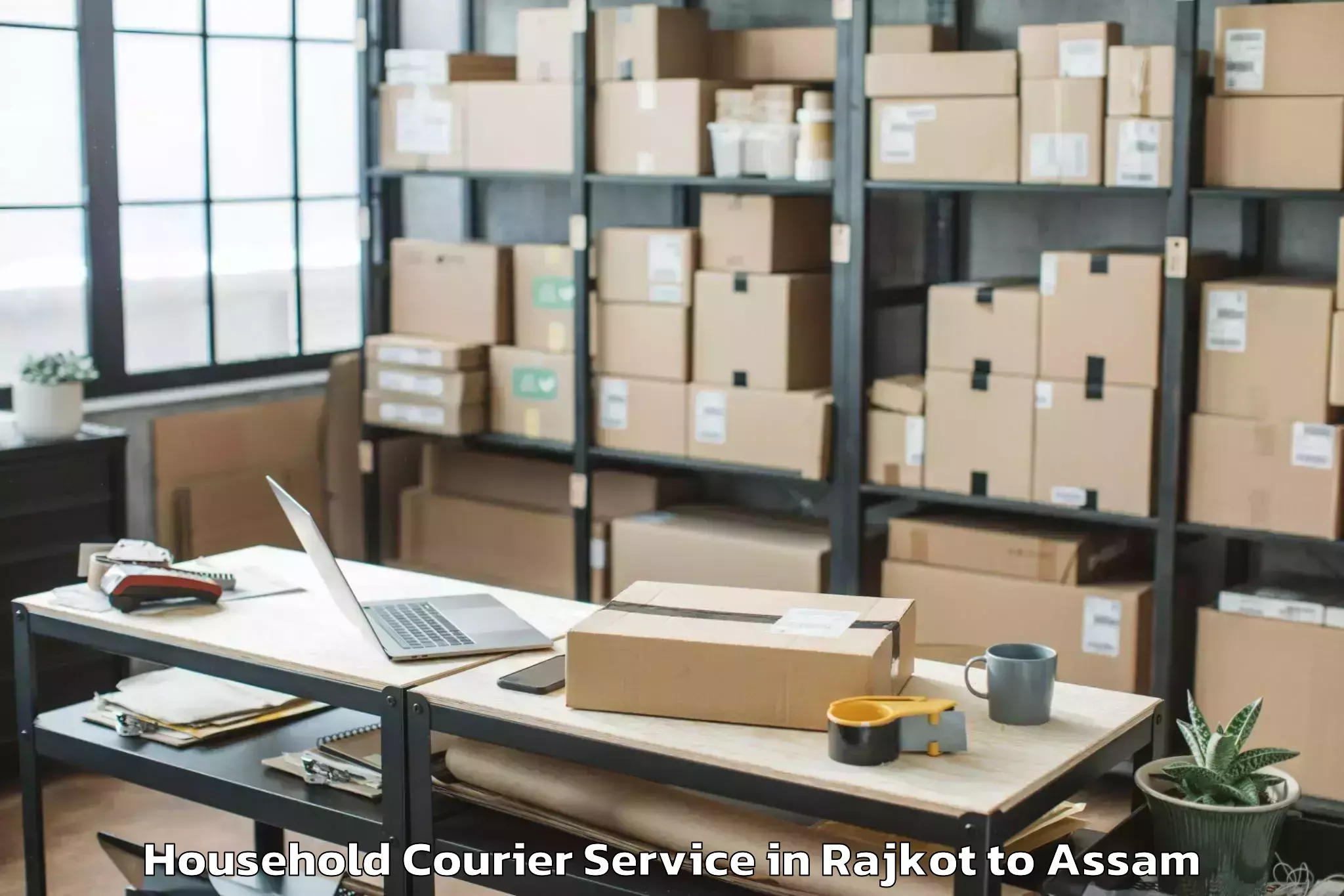 Easy Rajkot to Bokakhat Household Courier Booking